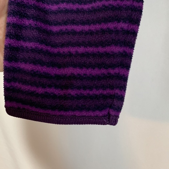 Columbia Purple & Black Striped Fleece Zip Sweater - Picture 4 of 8